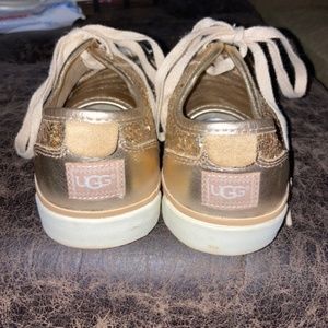 UGG gold sequin sneakers women’s 7.5 EUC